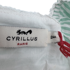 Combishort menthe et blanche - 24 mois