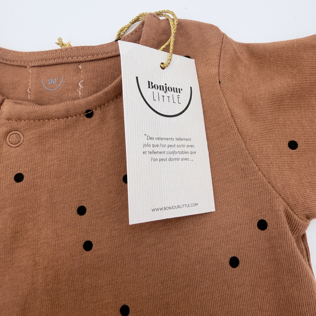 Pyjama bébé jersey Dots Nut — 1 mois