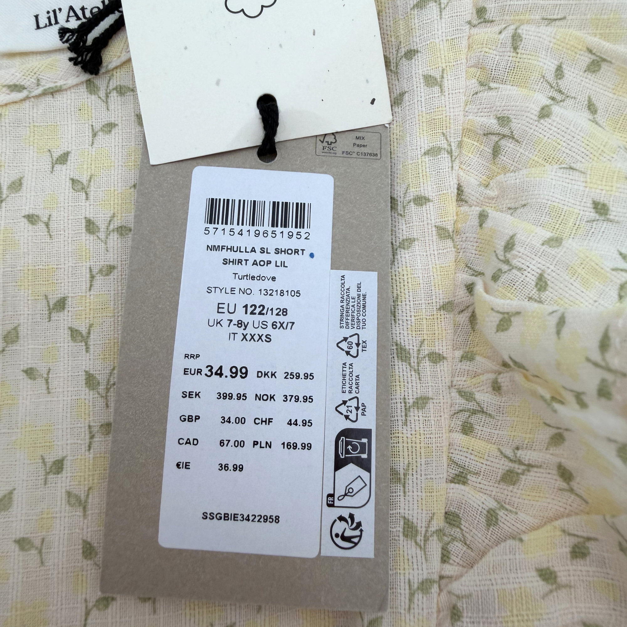 Blouse jaune — 6-7 ans