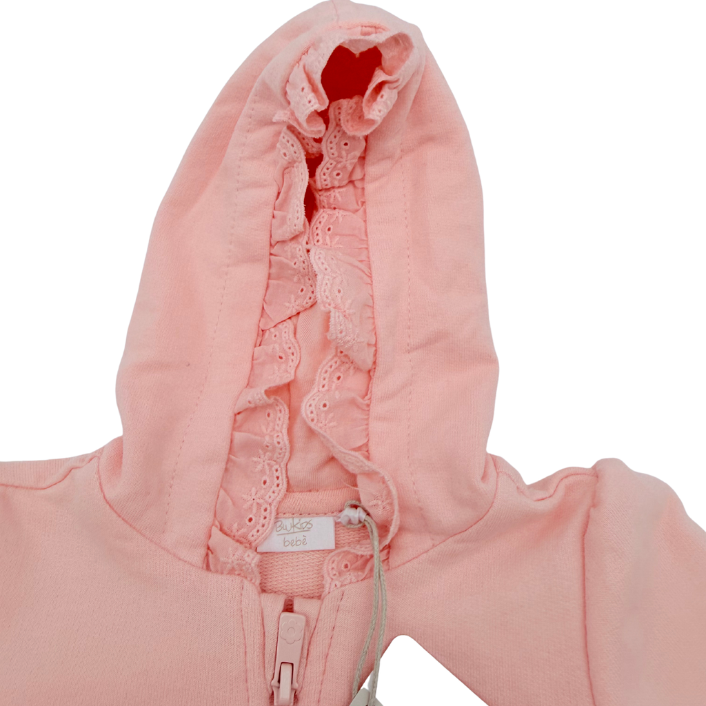 Ensemble bébé rose avec sweat à capuche et pantalon - 1-3 mois