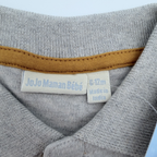 Body polo gris imprimé animaux safari — 6-12 mois