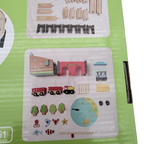 Circuit de train en bois Kinderplay Green Series — 69 pièces