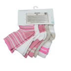 Lot de 5 paires de chaussettes rose, blanc et doré – 23-26