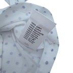 T-shirt blanc à pois lavande — 6 mois