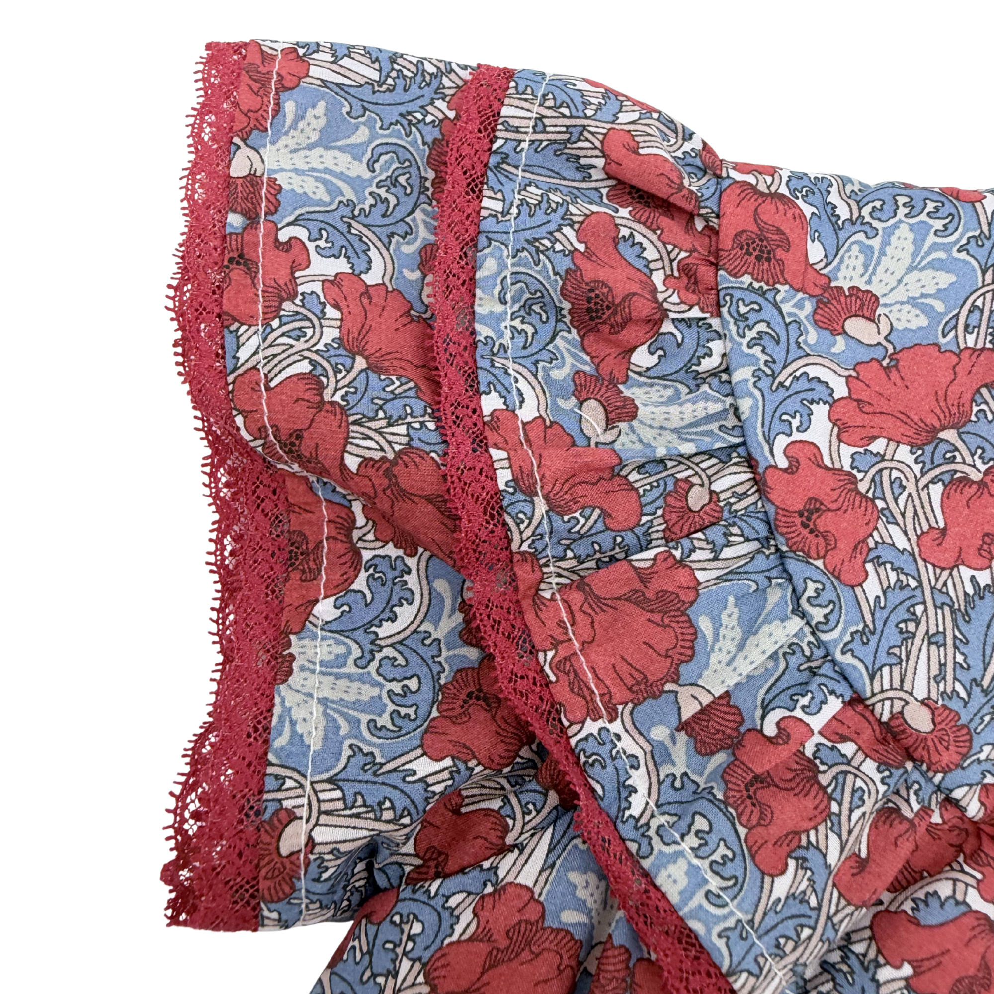 Barboteuse liberty bleu et rouge - 6 mois
