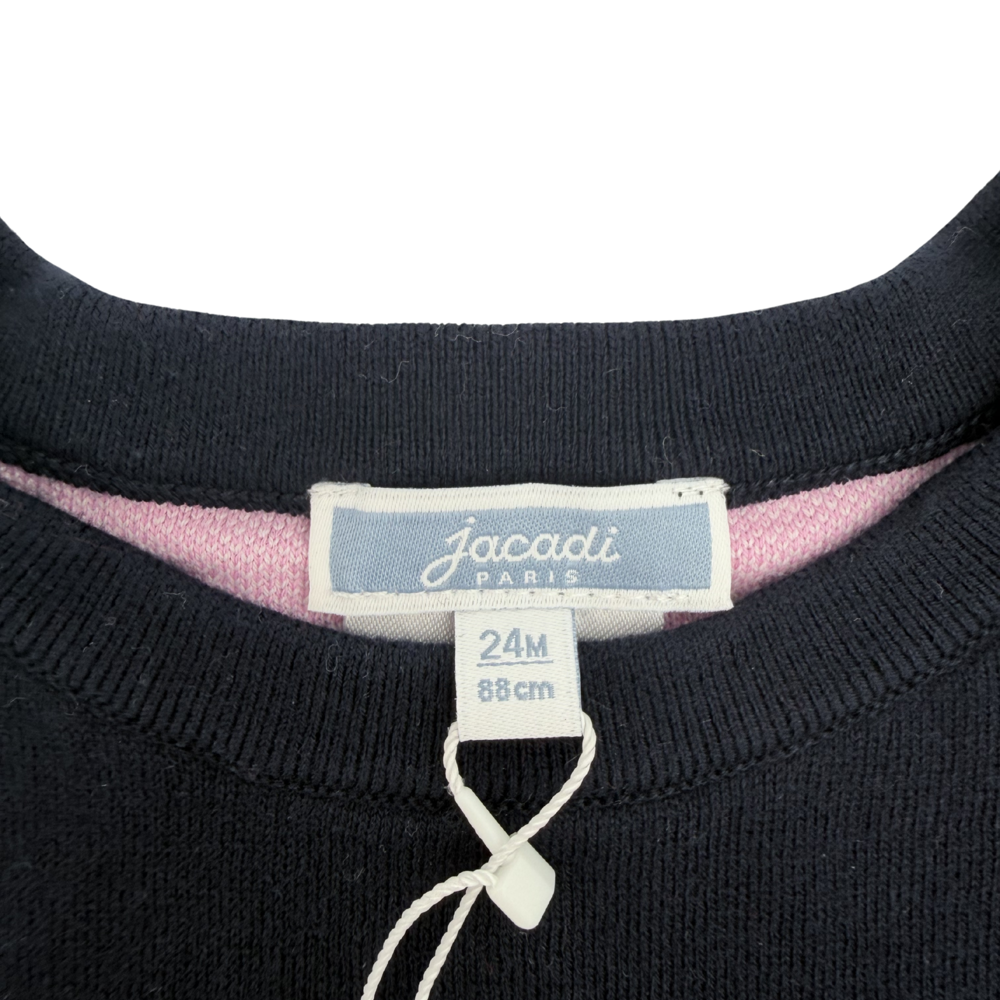 Robe maille bleue imprimé fleurs — 24 mois