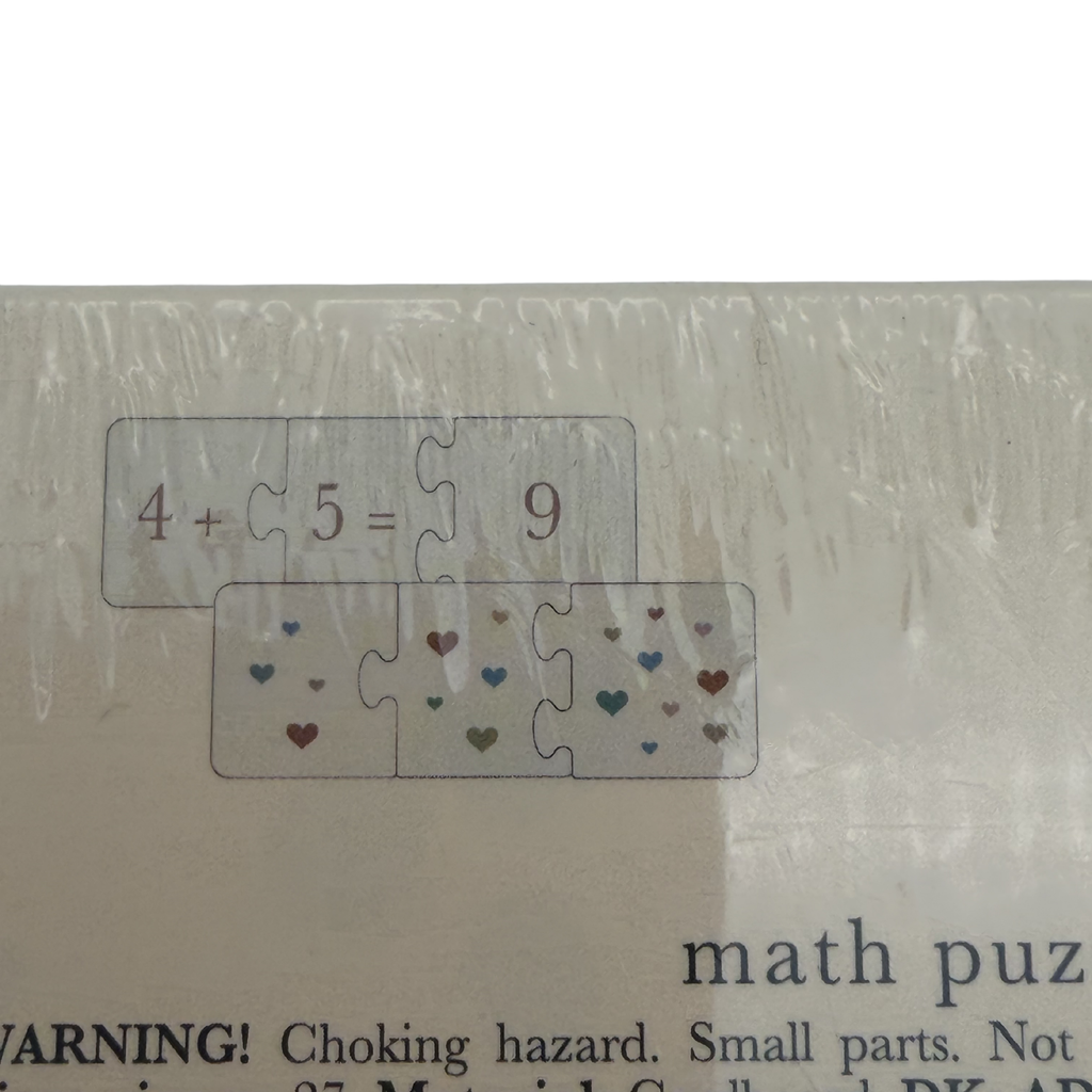 Puzzle maths en carton