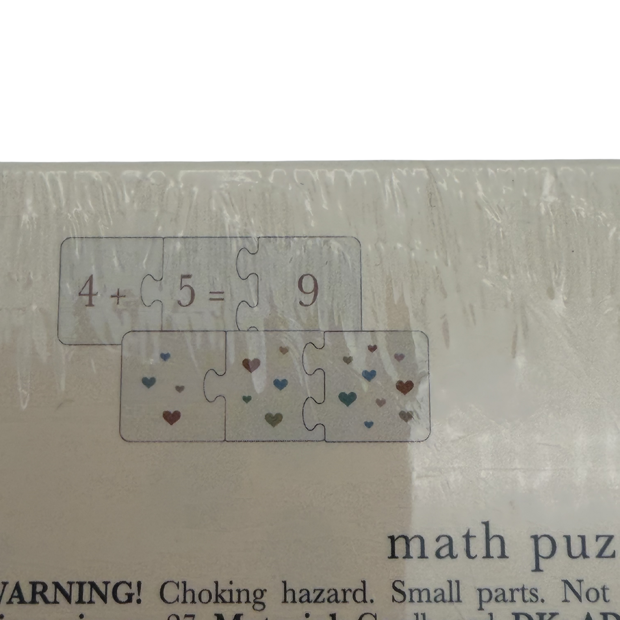 Puzzle maths en carton