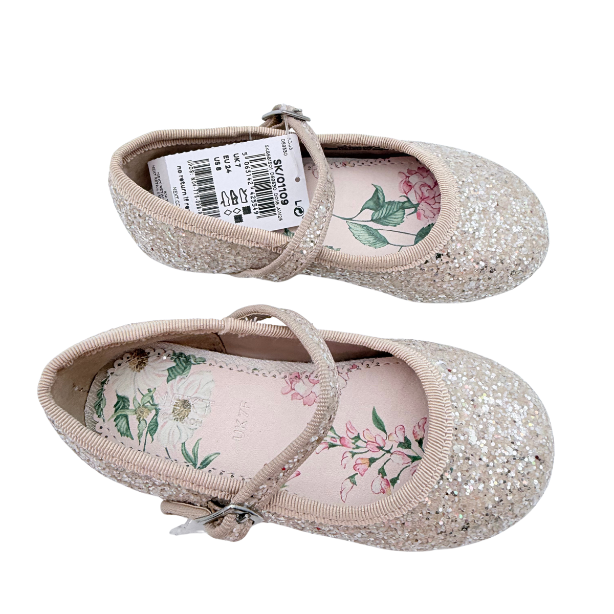 Ballerines fille dorées à paillettes - 24