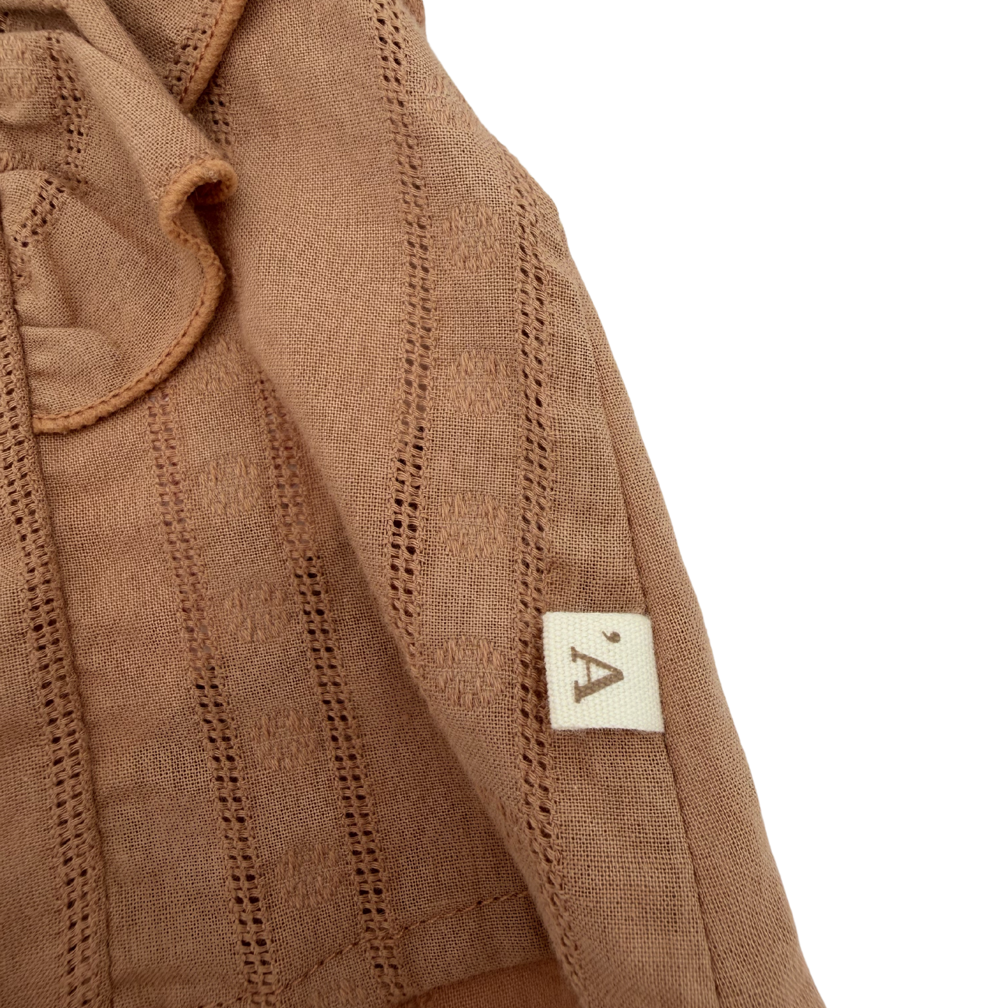 Blouse marron — 1-2 mois