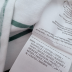 T-shirt manches courtes rayé blanc vert imprimé — 9 mois