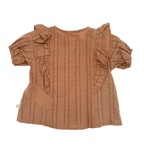 Blouse marron — 6-9 mois
