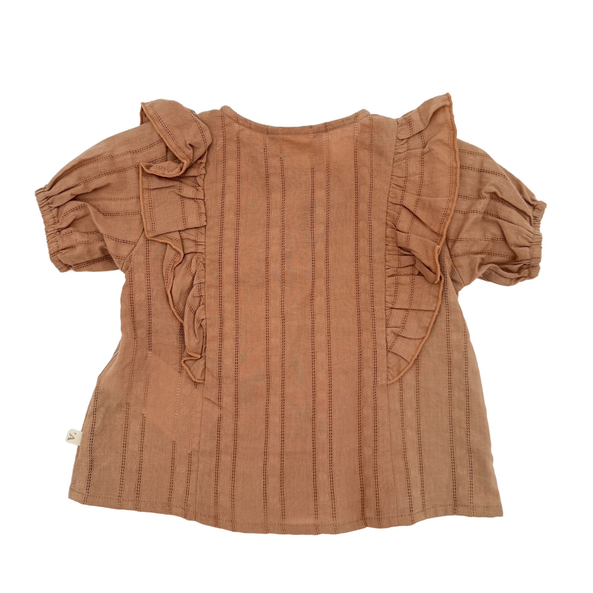 Blouse marron — 6-9 mois