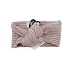 Bandeau à cheveux rose poudré côtelé à nœud – Taille unique