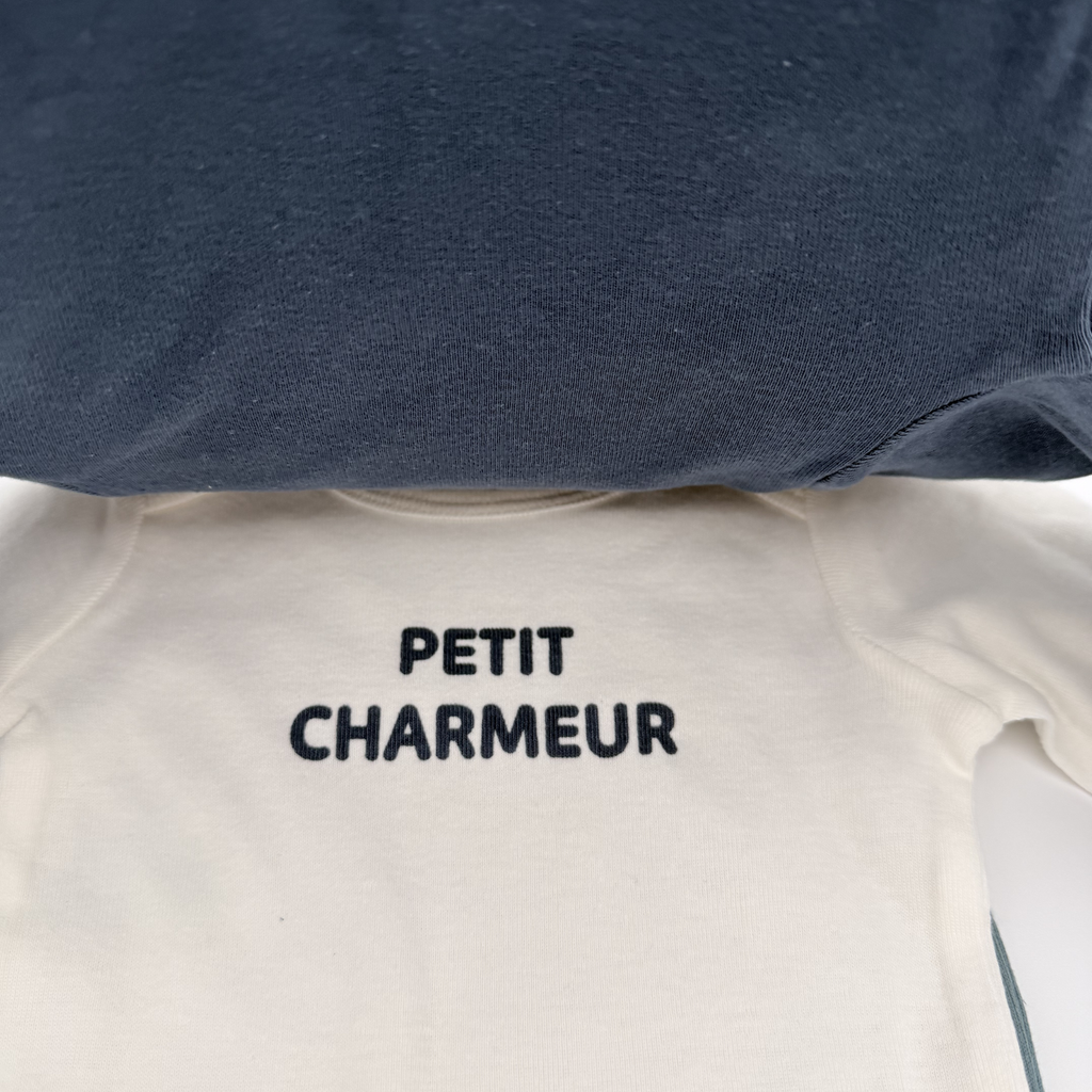 Lot de 3 bodies “Trop chou” — 12 mois