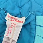 Veste réversible bébé écrue et bleu canard - 6 mois