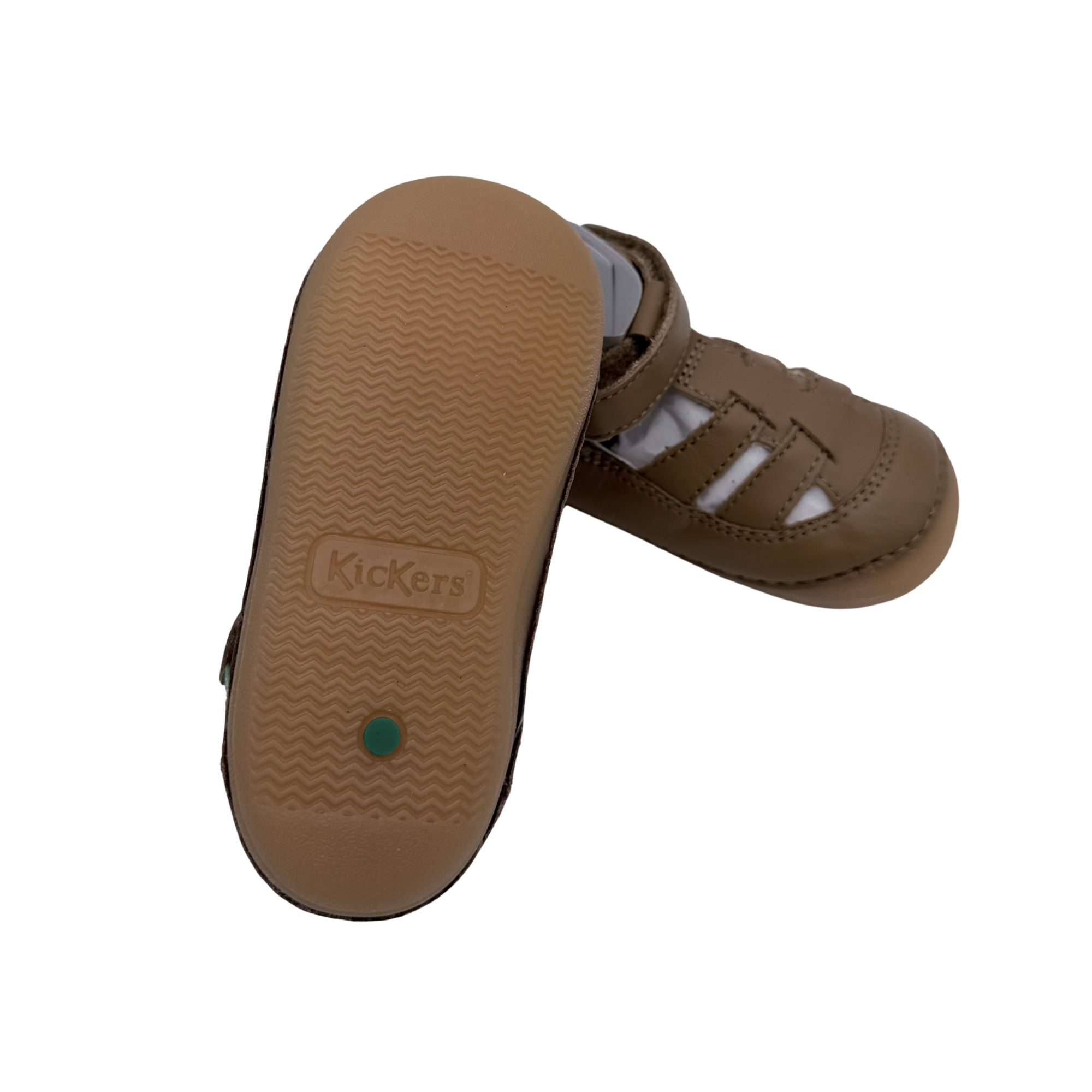 Sandales fermées camel en cuir — 23