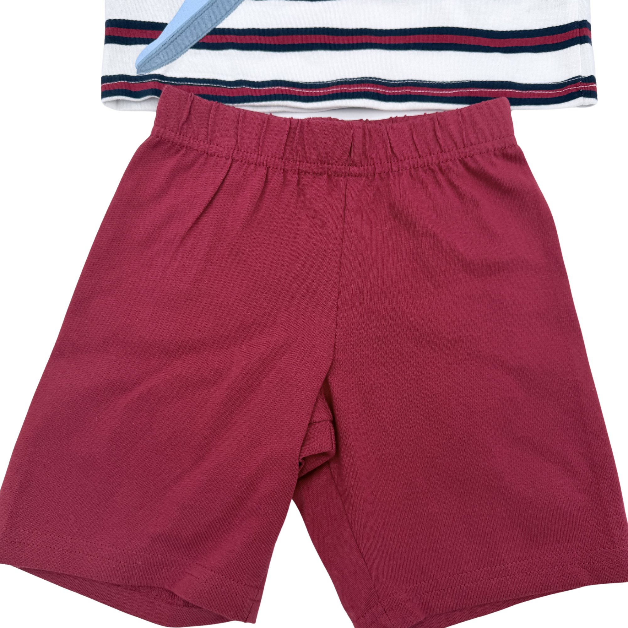 Pyjama requin phosphorescent et short rouge — 2 ans