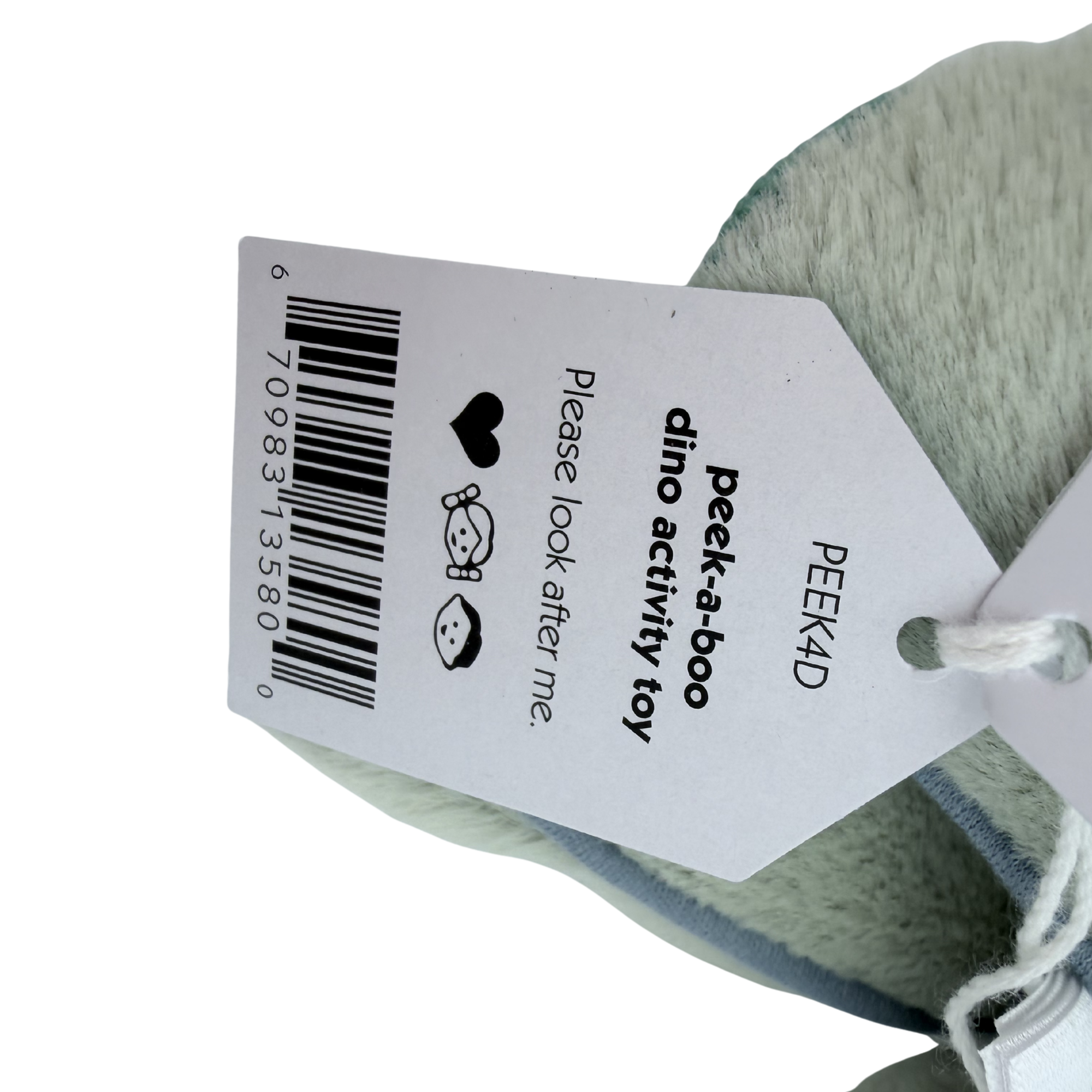 Peluche dinosaure d’activités — vert sauge