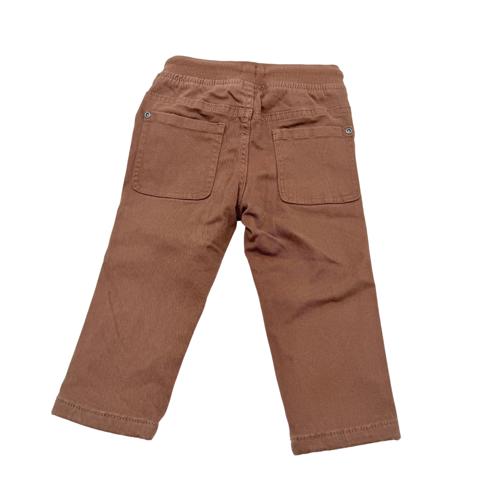 Pantalon enfant marron avec taille élastiquée - 18 mois