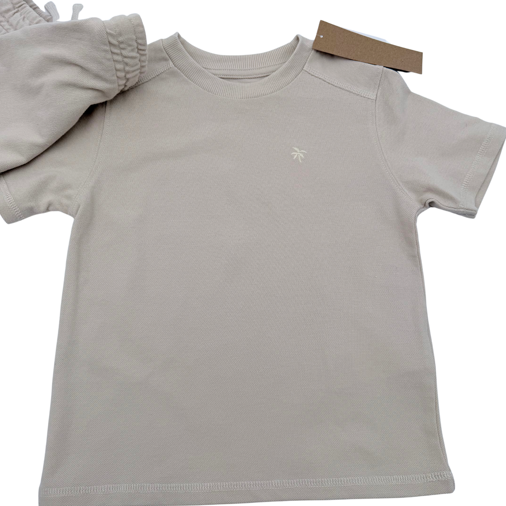Ensemble t-shirt et short en tissu piqué - 3 ans