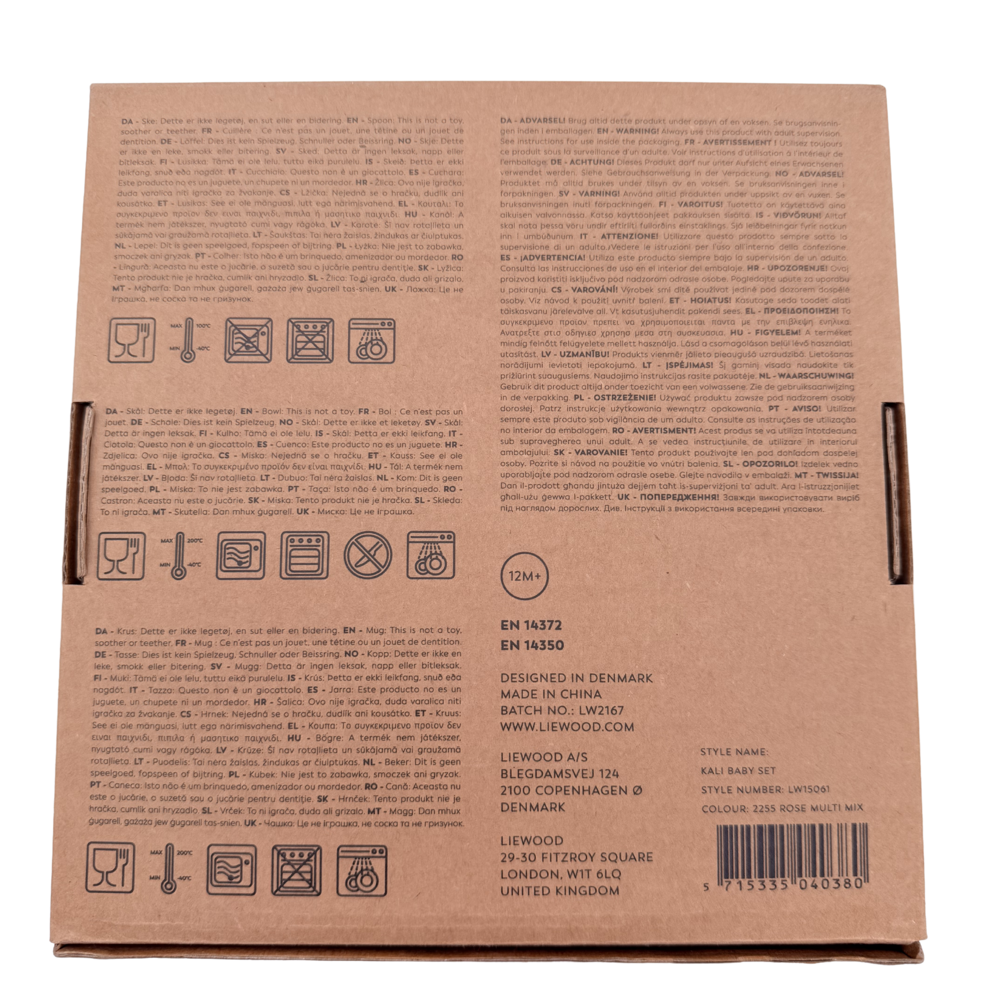 Coffret repas en silicone Kali — Rose multi mix