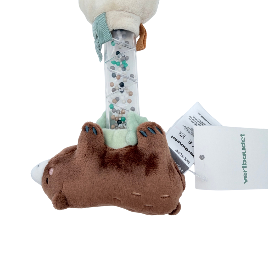 Hochet bâton de pluie ours en peluche Green forest