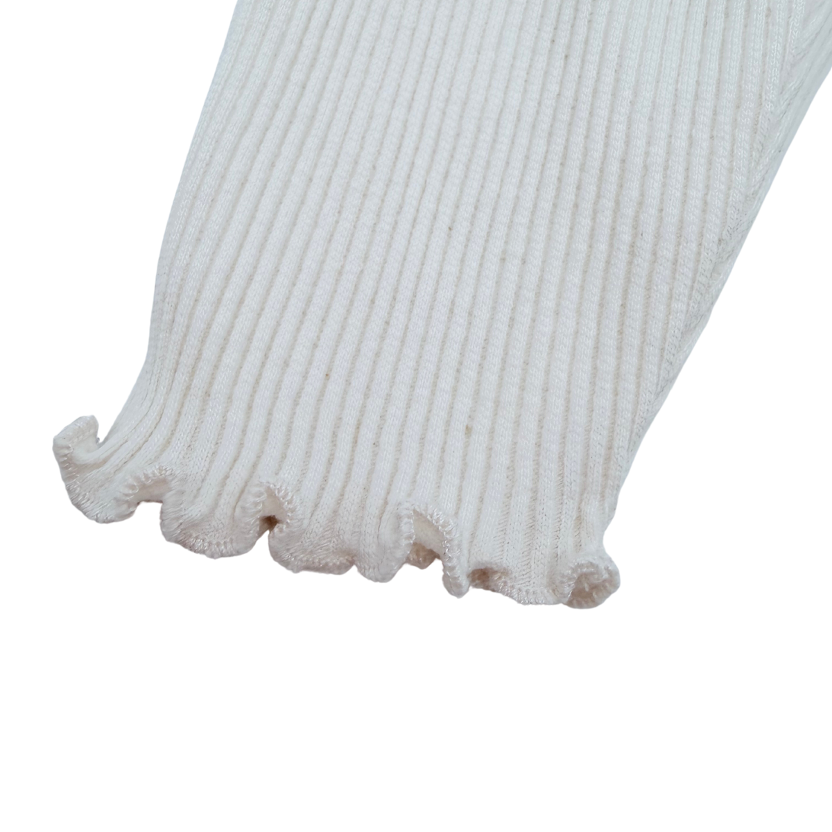 Legging bébé écru côtelé à boutons décoratifs - 3 mois