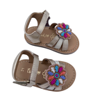 Sandales dorées fleur perlée — 21