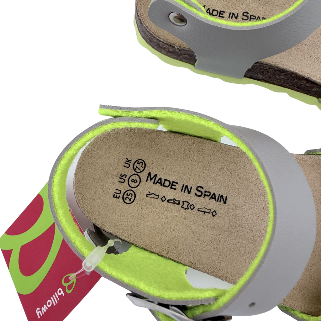 Sandales gris clair fluo — 25
