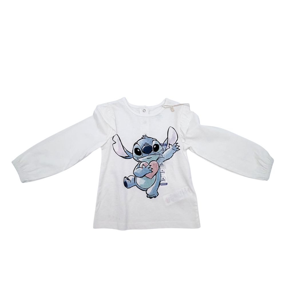 T-shirt manches longues Stitch — 18 mois