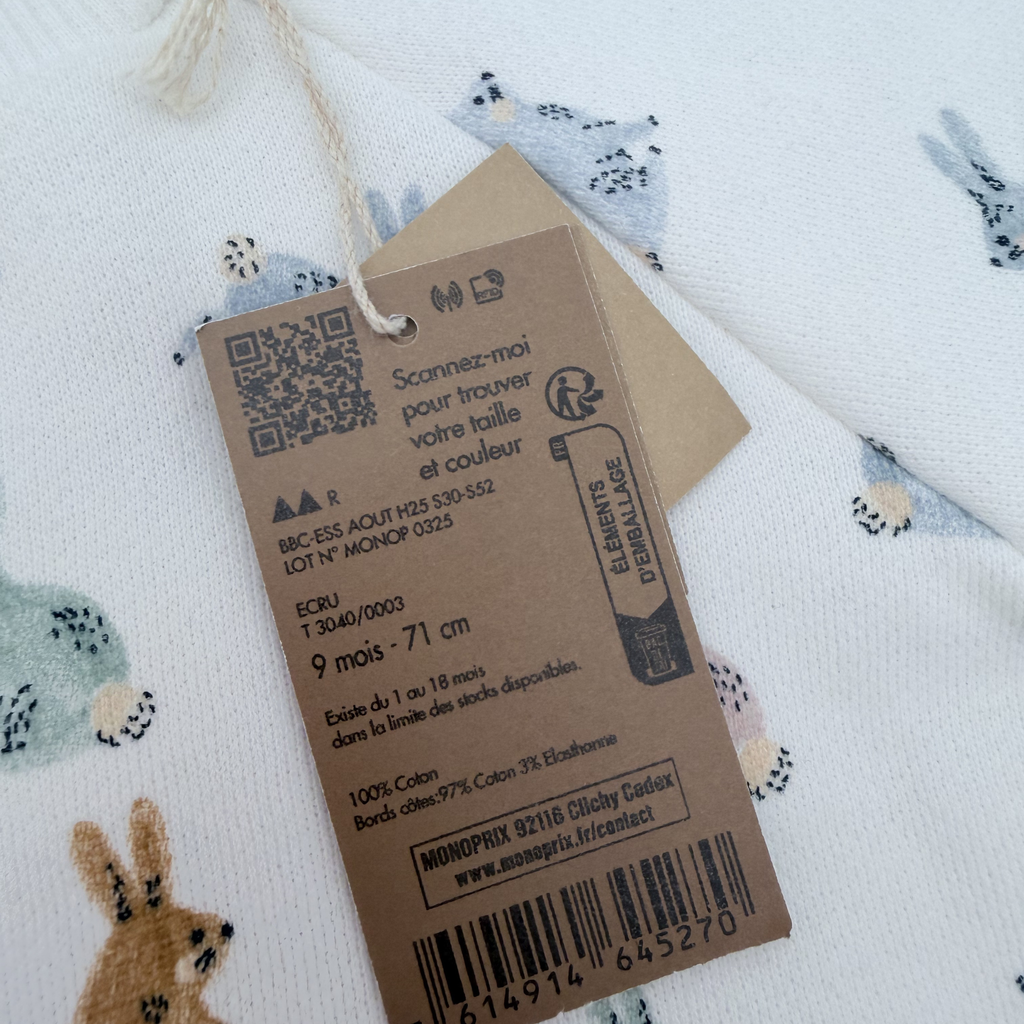 Sweat imprimé lapins — 9 mois