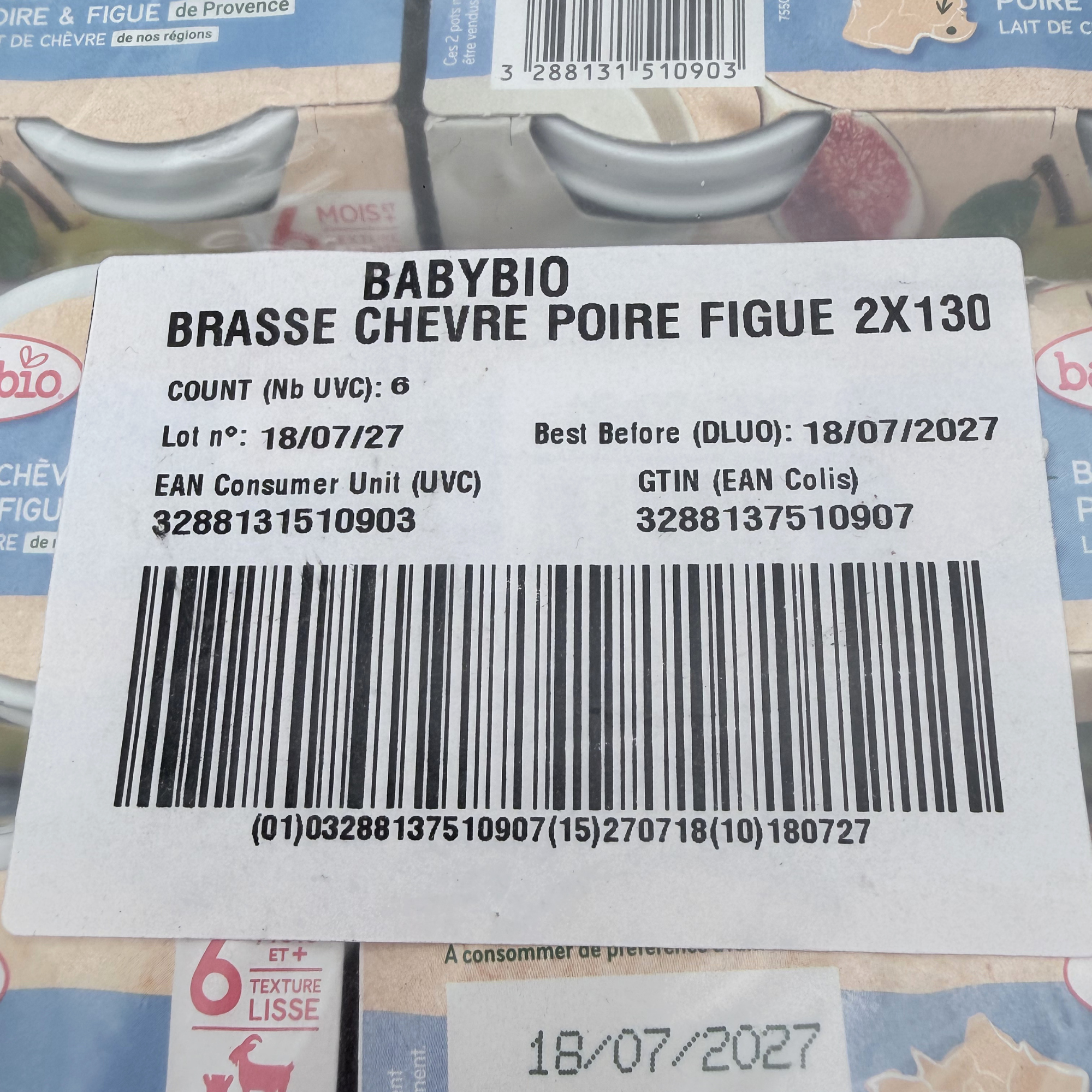 Brassé chèvre poire figue — 12 pots