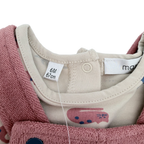 Ensemble salopette éponge terracotta et t-shirt imprimé — 6 mois