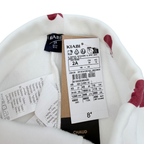 Legging blanc à cœurs bordeaux - 2 ans