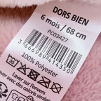 Pyjama bébé deux pièces rose motif chat - 6 mois