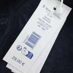 Pantalon en velours bleu marine — 6 mois