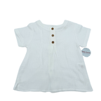 Blouse gaze de coton blanche — 24 mois