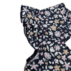 Robe marine fleurs liberty - 6-9 mois