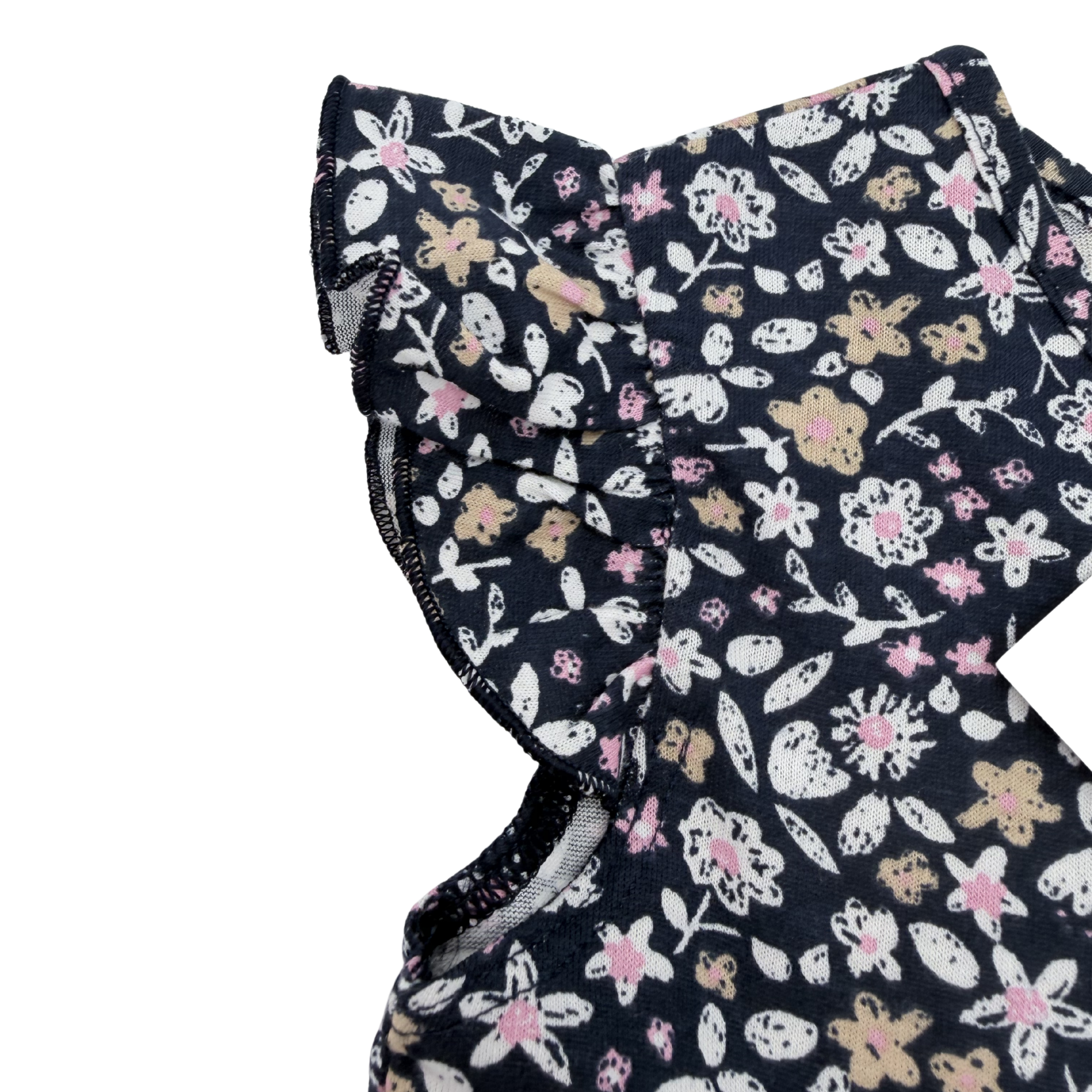 Robe marine fleurs liberty - 6-9 mois