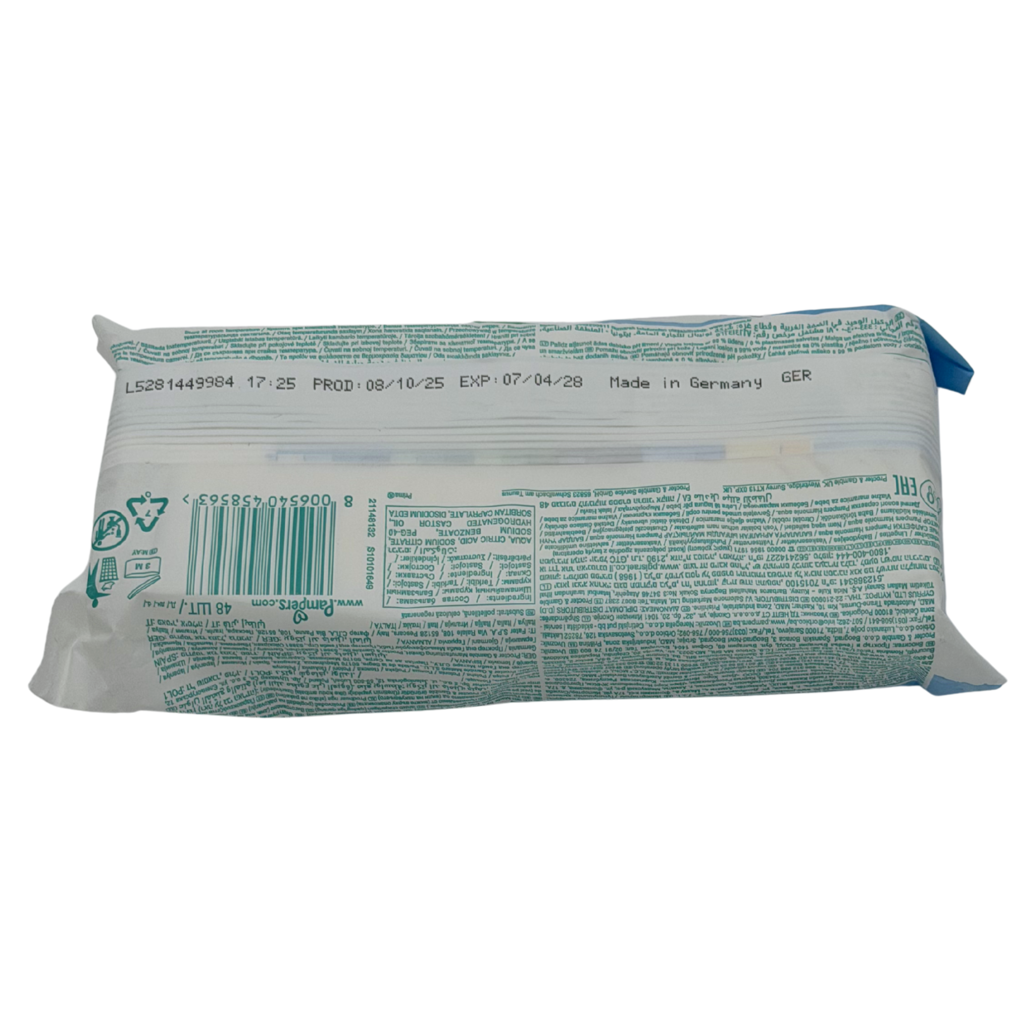 Paquet de 48 lingettes Aqua Harmonie