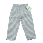 Pantalon enfant rayé en mélange de lin écru et bleu - 18-24 mois