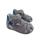 Sandales gris perle et bleu — 18