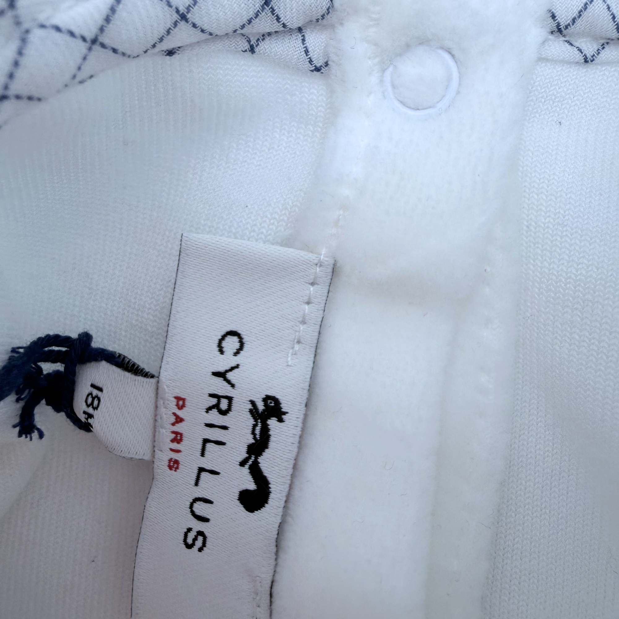 Pyjama velours blanc - 18 mois