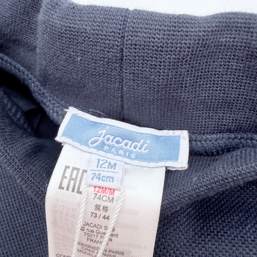 Pantalon de jogging piqué bleu marine - 12 mois