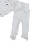 Ensemble bébé blanc body et pantalon motif ourson - 0-1 mois