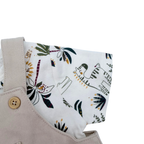 Ensemble salopette courte beige et t-shirt imprimé jungle - 6 mois