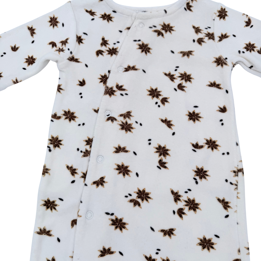 Pyjama bébé écru à motifs - 6 mois