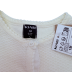 Gilet en maille blanc – 1 mois