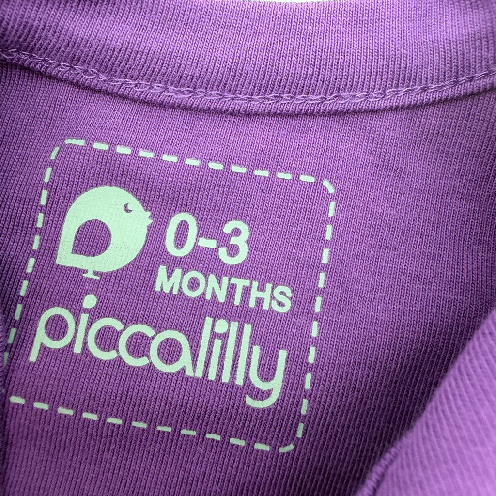 Body bébé violet manches longues — 0-3 mois